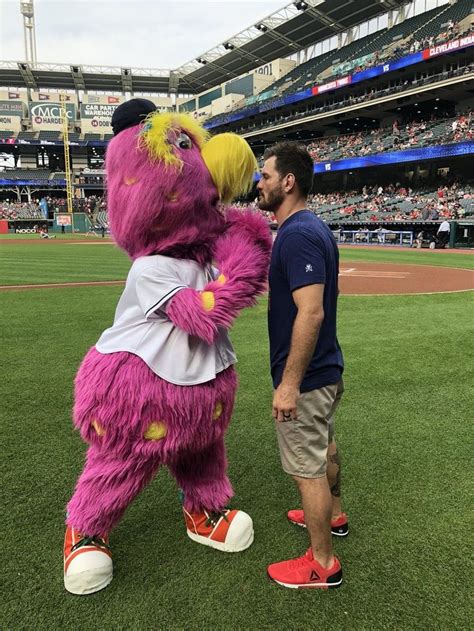 Cleveland Indians mascot Slider with UFC heavyweight fighter Stipe ...