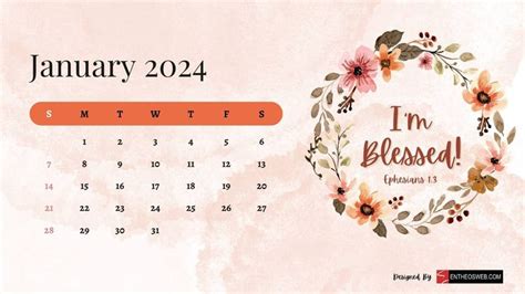 a calendar with flowers on it and the words i'm blossom written in red