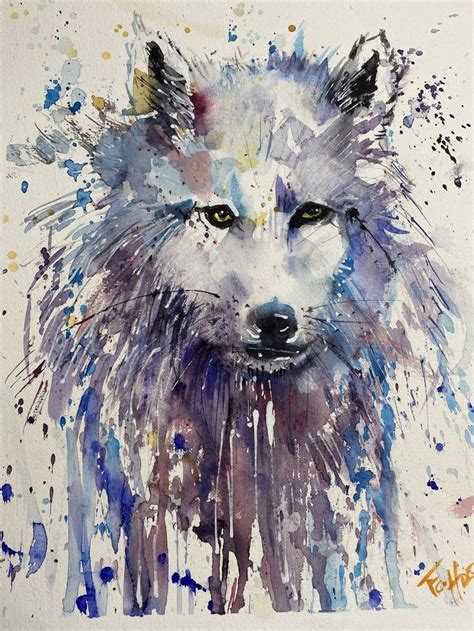 Wolf Painting by Paco Hernandez Lopez | Saatchi Art