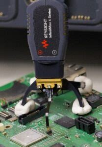 High-impedance, high-bandwidth oscilloscope probe captures serial bus signals