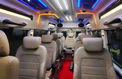 Hire 12 Seater Tempo Traveller on rent in Delhi at 24 Rs/Km