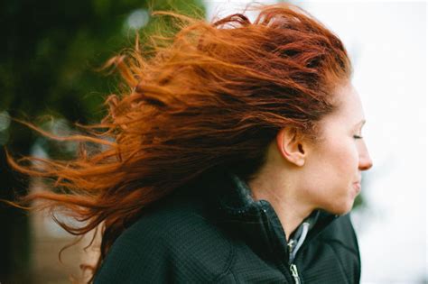 Woman with Wind Blown Hair