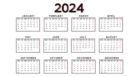 2024 Calendar Designs Vector, Modern 2024 Calendar, 2024, 2024 Calendar ...