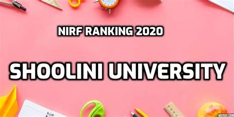 Shoolini University placed in top 150 in NIRF ranking 2020