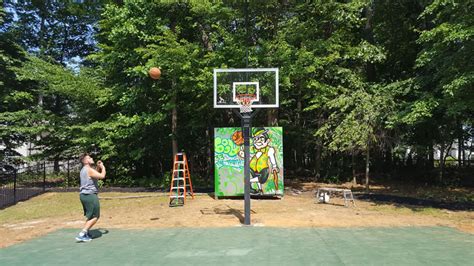 Boston Celtics Graffiti Basketball Court | LeonRainbow.com