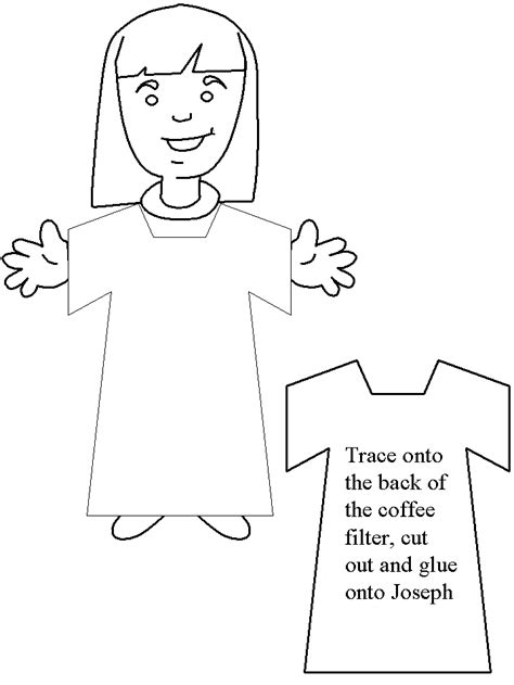 Joseph Coat Of Many Colors Craft Template - Freeda Qualls' Coloring Pages