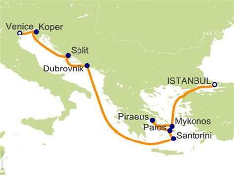 9 Night Greek Isles from Istanbul to Venice Santorini Athens and Croatia Cruise on Norwegian ...