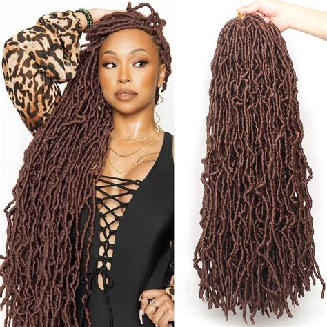 Leeven New Soft Locs Crochet Braids 24 Inch Light Brown Distressed ...