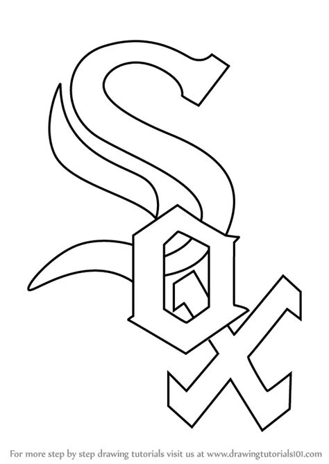 How to Draw Chicago White Sox Logo (MLB) Step by Step | DrawingTutorials101.com