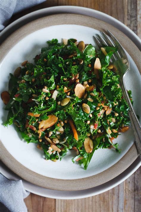 Kale Salad with Toasted Nuts, Seeds, & Buckwheat - Snixy Kitchen