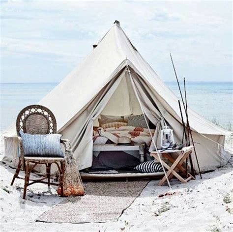 Glamping on the beach Outdoor Rooms, Outdoor Bed, Outdoor Furniture ...