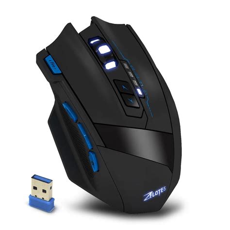 Four DPI gear shift ZELOTES Quick thumb function Dual mode Gaming Mouse ...