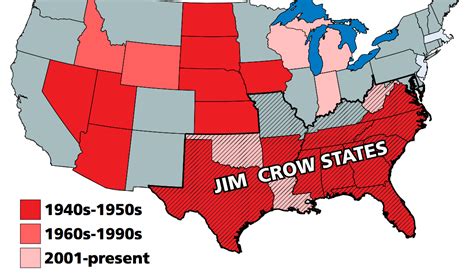 Jim Crow Laws Map