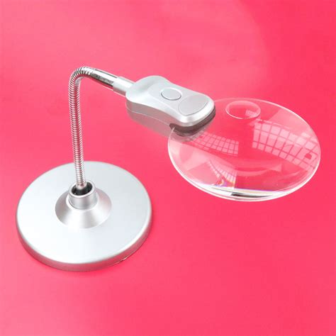 Factory LED Tabletop Flexible Tube Magnifying Glass Light Magnifier Lamp with Stand - China ...