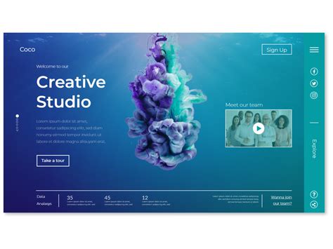 Creative Studio website - Landing page by Dejan Kokotovic on Dribbble