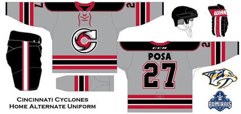 Cincinnati Cyclones Home Alternate Uniform Concept | Hockey uniforms ...