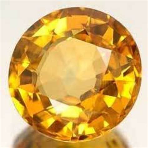 Round Natural Yellow Topaz Gemstone , For Astrology, Size: 5 To 10 Ct ...