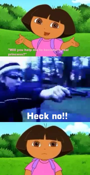 Dora fills in meme in a nutshell by Theresnoname2004 on DeviantArt