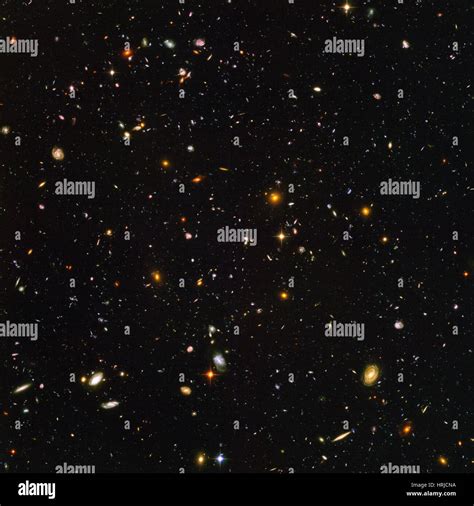 Hubble Ultra Deep Field Galaxies Stock Photo - Alamy