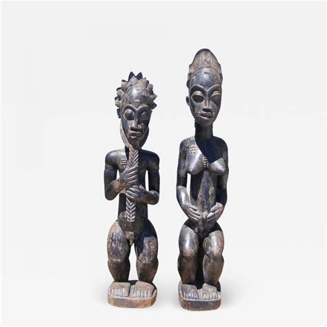 African Art, Wood Sculptures of Baule Couple