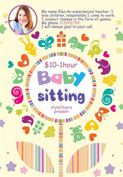 Babysitting Flyer - 18+ Examples, Illustrator, Design, Word, Pages, Photoshop, Publisher