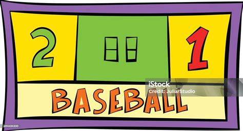 Baseball Score Icon Icon Cartoon Stock Illustration - Download Image Now - Baseball - Sport ...