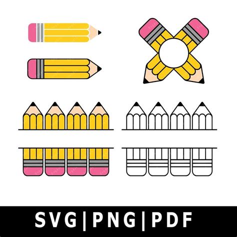 Pencil SVG, PNG, PDF, Cricut, Cricut svg, School svg, Teacher svg, Pencil Clipart, Pencil ...