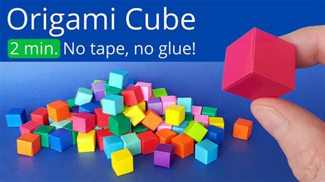 2 Minute Easy Origami Cube Tutorial 🧊 Paper Cube Craft to Make ...