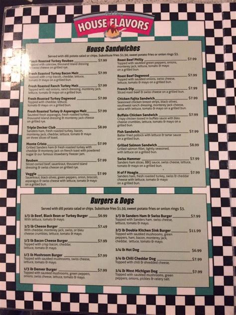 Menu at House of Flavors Restaurant, Ludington