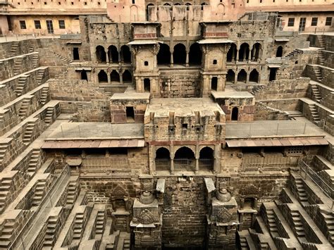 Chand Baori Abhaneri, one of the oldest ancient stepwells in Rajasthan, 8th-9th Century AD ...