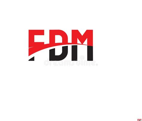 FDM Letter Initial Logo Design Vector Illustration Stock Vector ...