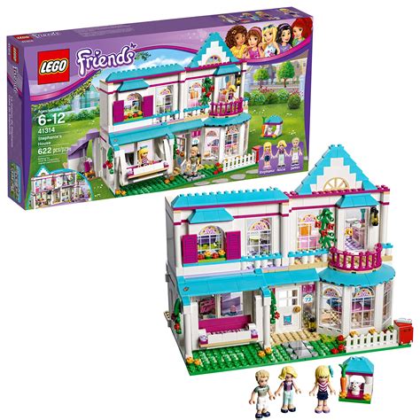 Buy LEGO Friends Stephanie's House 41314 Build and Play Toy House with Mini Dolls, Dollhouse Kit ...