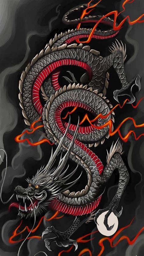Japanese Dragon Tattoo Illustration