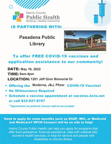 CENTRAL: Free Covid-19 Vaccines | Pasadena Public Library