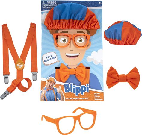 Buy Blippi Costume Roleplay Accessories, Perfect for Dress Up and Play Time - Includes Iconic ...