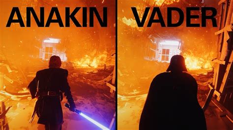 Anakin Skywalker vs Darth Vader Animation Comparison - YouTube