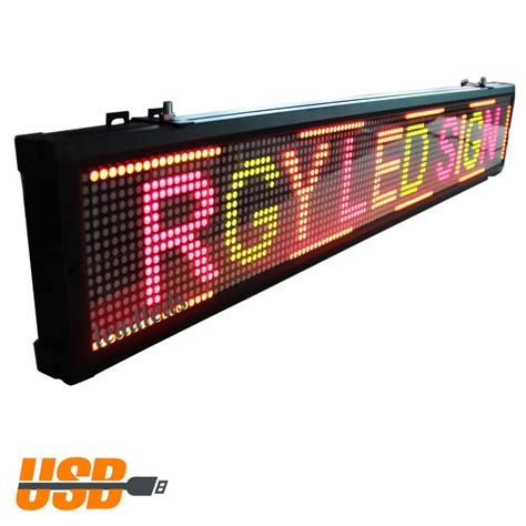 ( 5 PACK ) 40 * 6inch 3Colors OF Programmable Led Sign with Scrolling ...