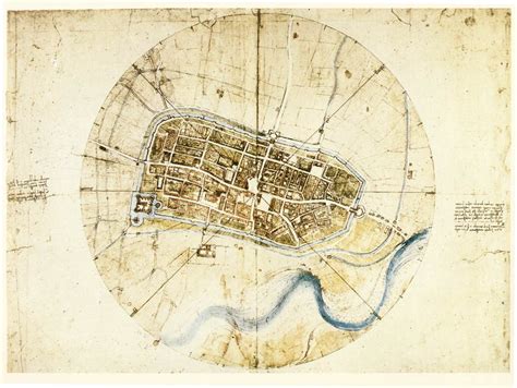 File:Leonardo da vinci, Town plan of Imola.jpg