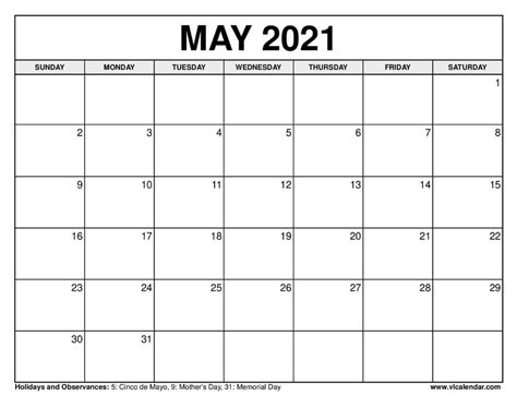 May 2021 Calendar #May2021Calendar #May2021 #MayCalendar #MonthofMay #2021Calendar #Calendar2021 ...