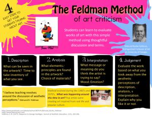 Feldman's Model of Art Criticism