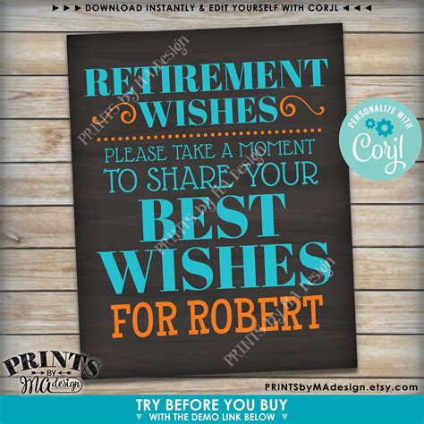 Retirement Signs Printable