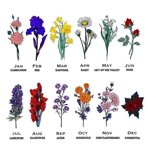 Pin by Kirstian Jordan on Tattoo Ideas | Birth flowers, Birth flower ...