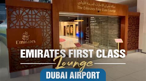 Emirates First Class Lounge Dubai Airport (4K) - YouTube