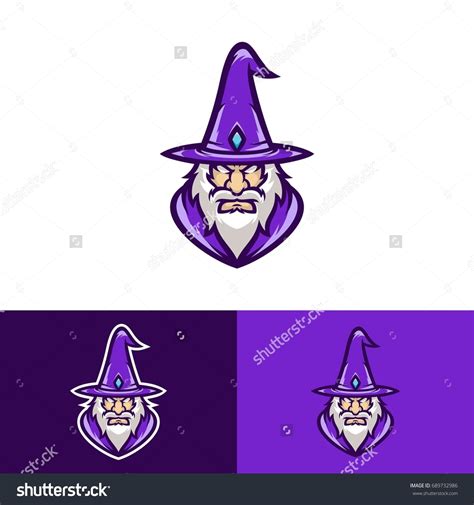 Wizard Vector Logoicon Mascot Illustration: เวกเตอร์สต็อก (ปลอดค่า ...