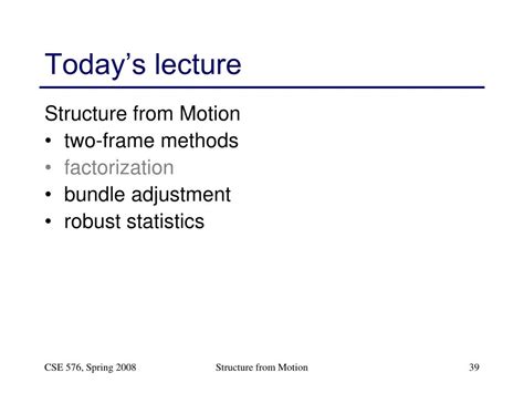 PPT - Structure from Motion PowerPoint Presentation, free download - ID:2354326