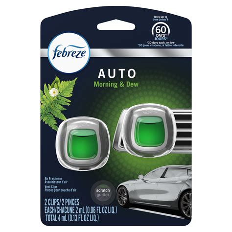 Febreze Car Odor-Eliminating Car Air Freshener, Morning & Dew, 2 ct - Walmart.com