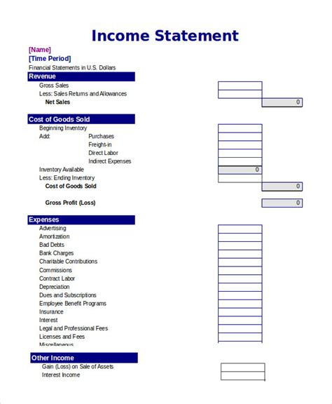 Excel Income Statement - 8+ Free Excel Documents Download | Free ...