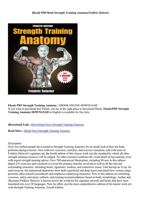 Download PDF Strength Training Anatomy - Frédéric Delavier by Myouiymagz - Issuu