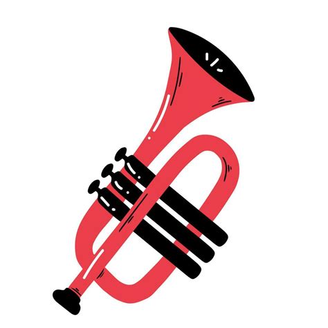 Trumpet vector isolated icon. Trumpet emoji illustration. Trumpet ...