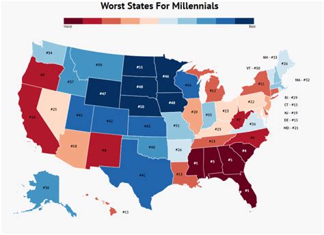 The Best and Worst States for Millennials to Live | Mental Floss